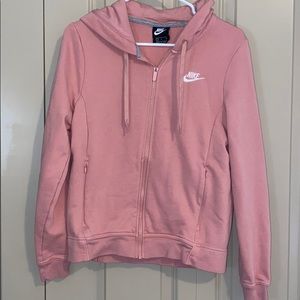Pink Nike Zipper Hoodie